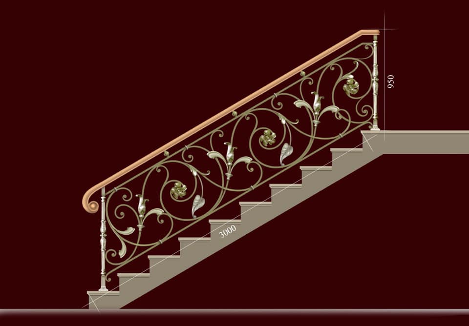 Thư viện 3d model về các kiểu thang mặt bậc ốp gỗ lan can tay vịn
